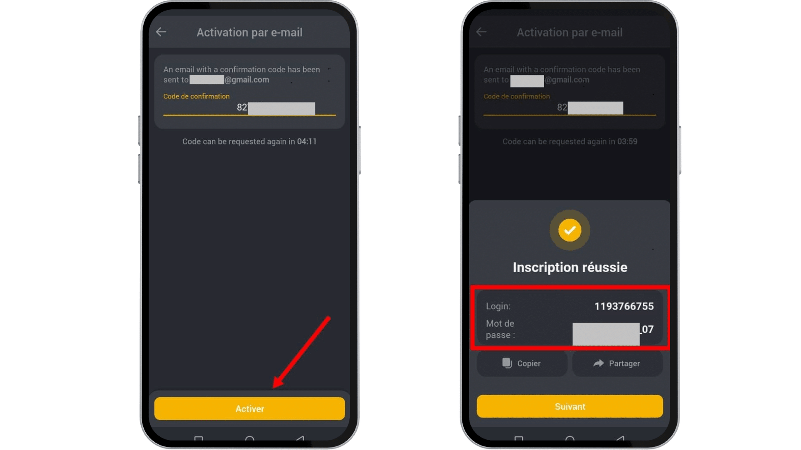Inscription sur Betandyou apk