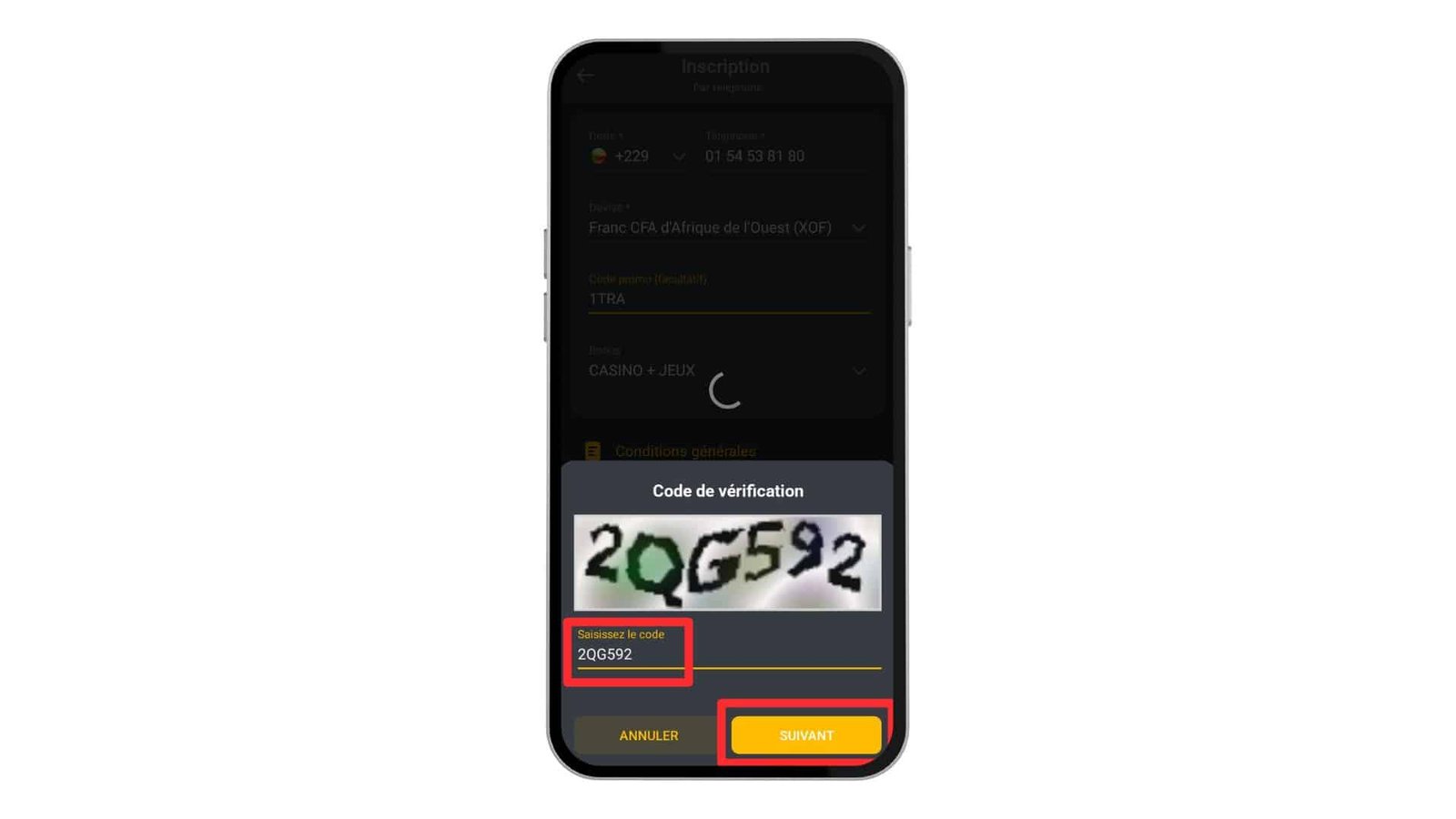 s'inscrire sur betandyou par téléphone